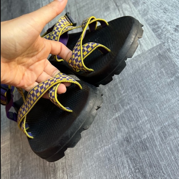 Chaco Man Z2 Purple Yellow Checkered Size 11 - Picture 6 of 9